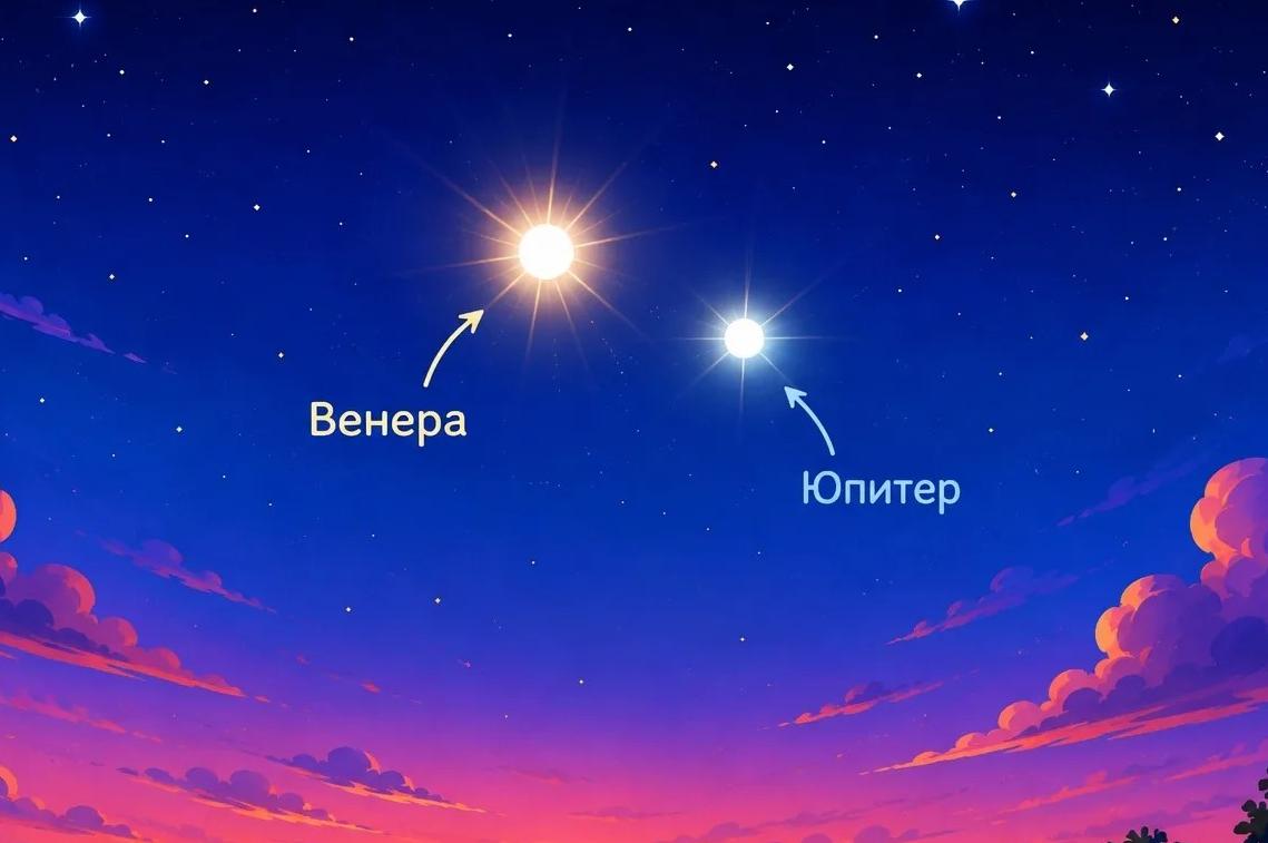 Венера и Юпитер сблизятся: уникальное астрономическое явление будет видно жителям Казани