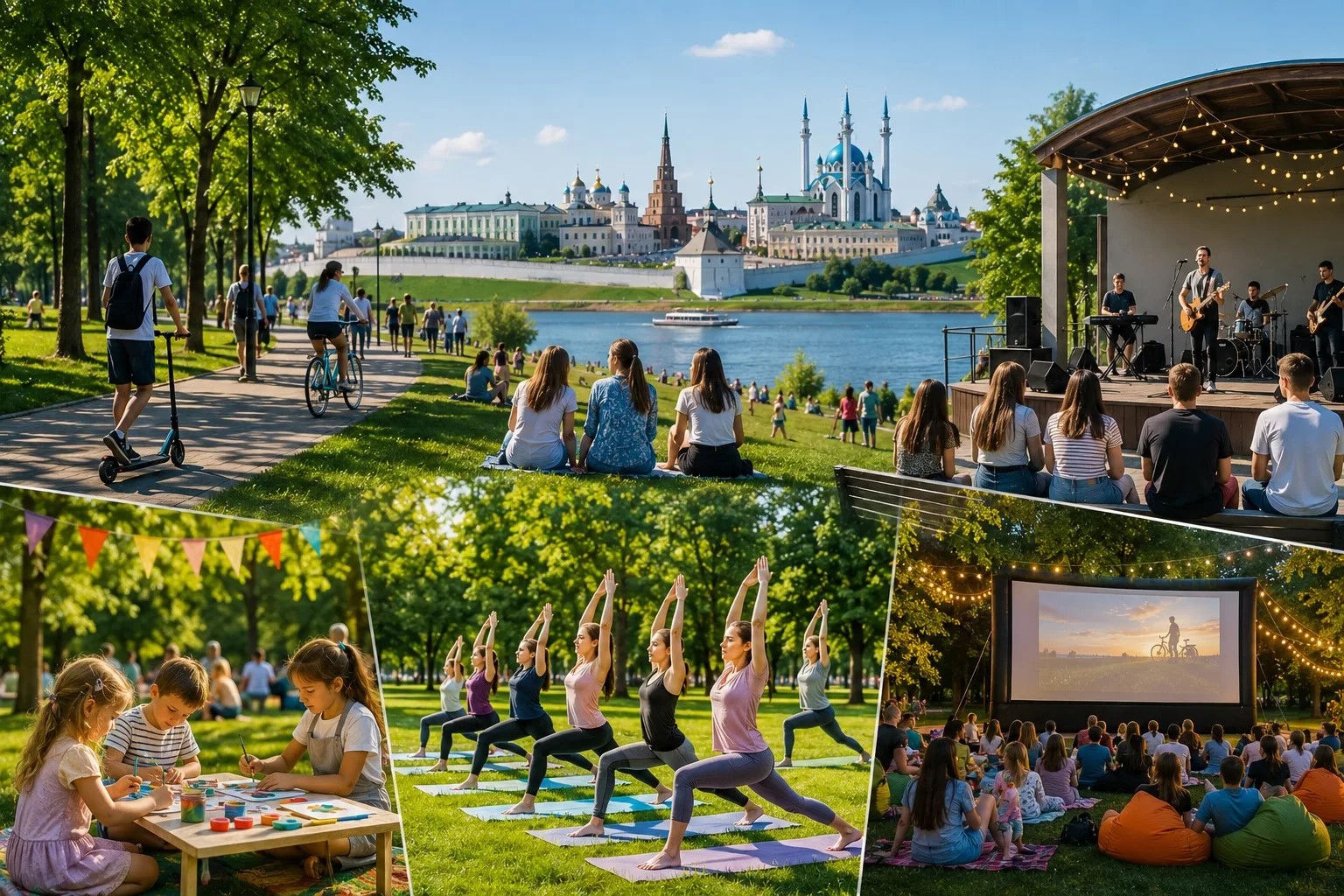 Бесплатные развлечения на каникулы в парках Казани