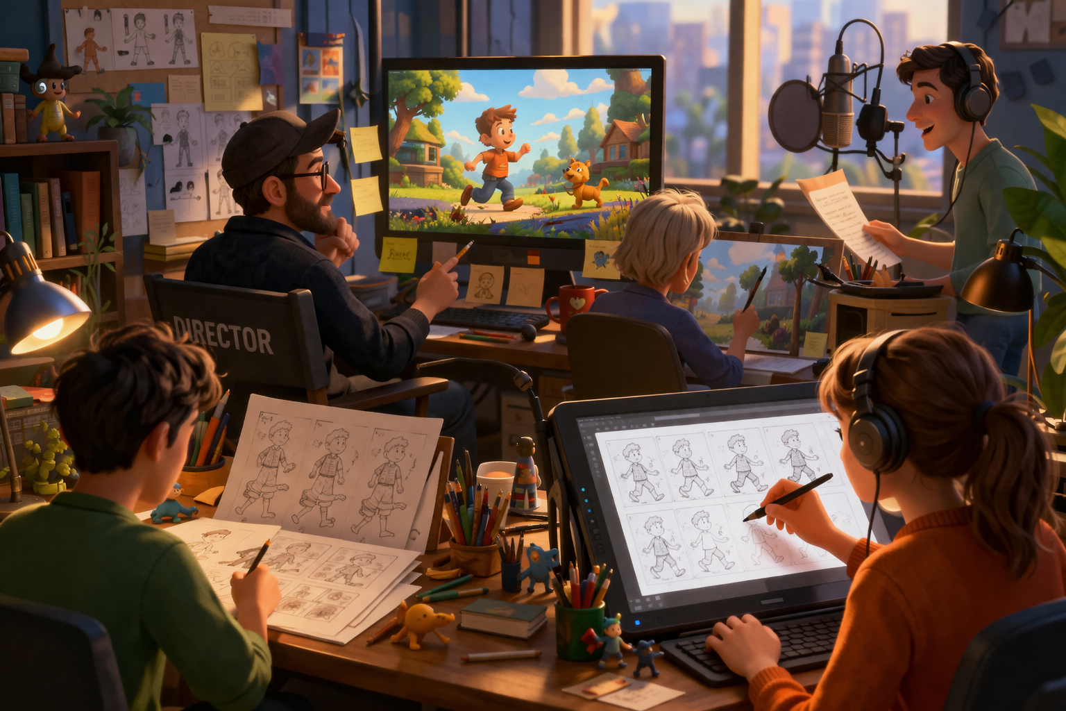 Кто работает над мультфильмом?