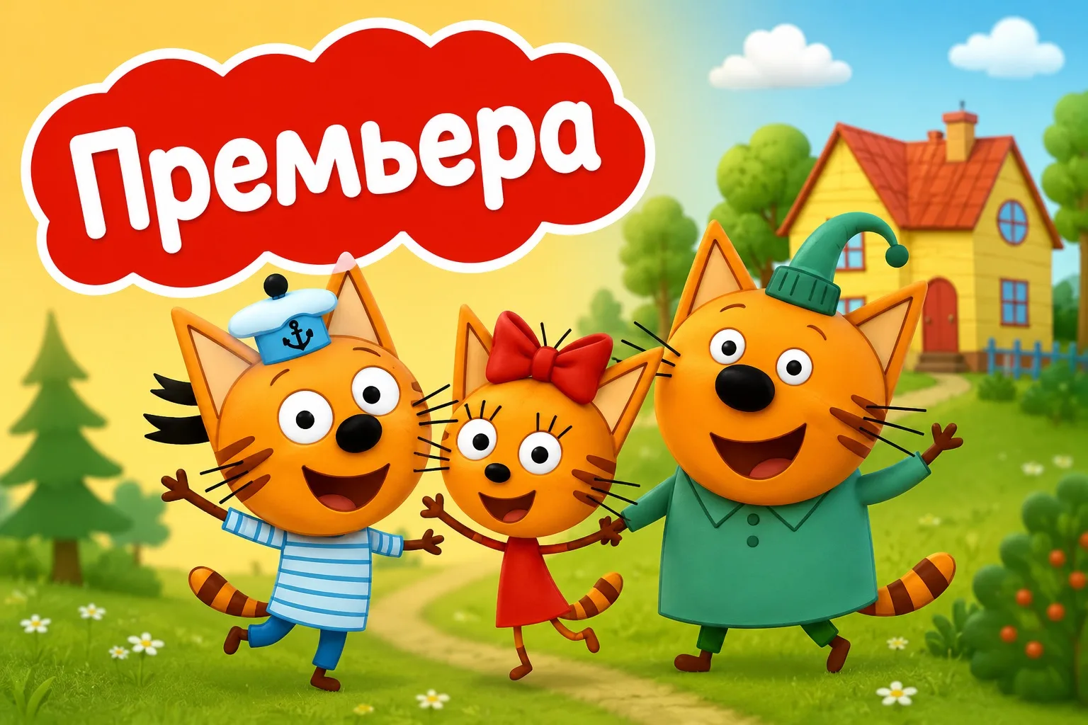 Большая премьера! «Три кота» на татарском уже доступны онлайн!